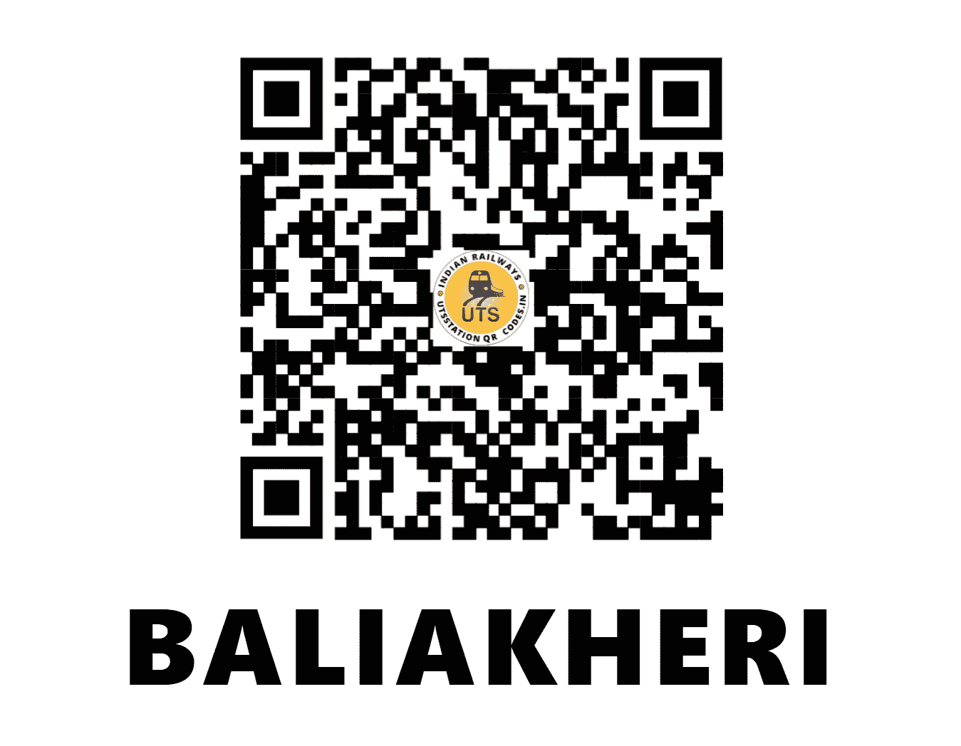 UTS QR Code for BALIAKHERI - BAE - NR (UTTAR PRADESH)